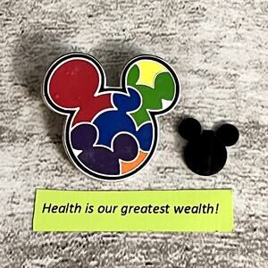 Disney Pin Inside Out Rainbow Mickey Head